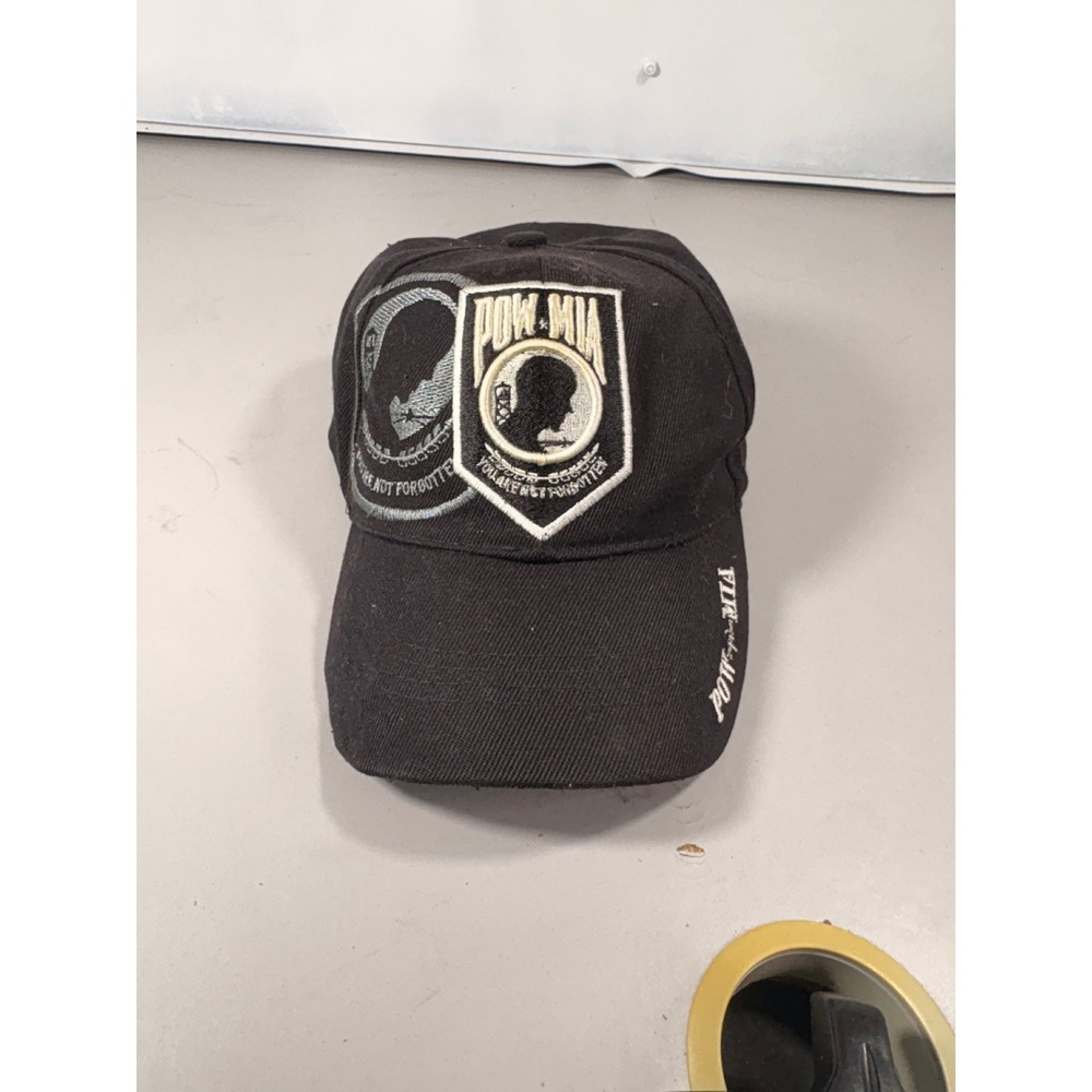 POW MIA You Are Not Forgotten Black Baseball Cap Hat Adjustable Military Veteran